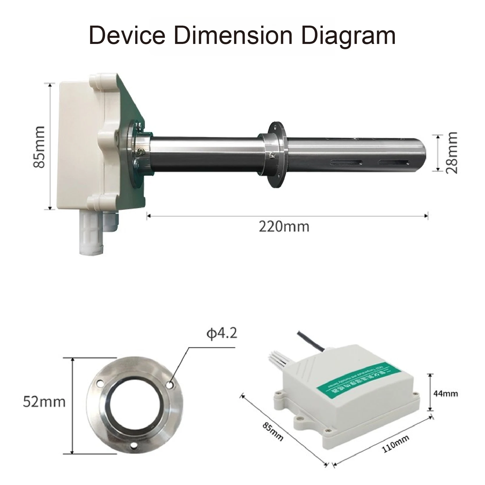 Nitrogen Dioxide Transmitter RS485 Output Gas Detector for Industrial Laboratory Air Quality Monitoring