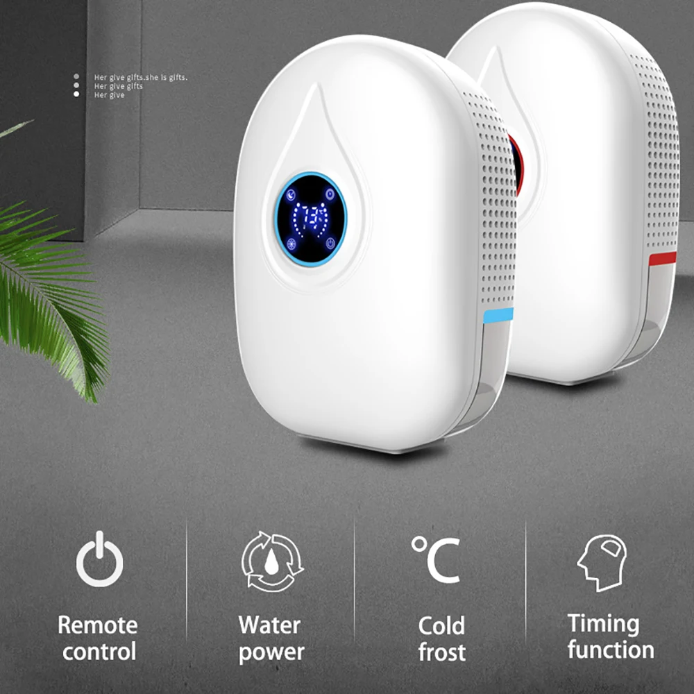 Electric Air Dehumidifier Remote Control Air Dryer With 500ml Water Tank Moisture Absorbers Air Dryer For Home Office 110-V240V