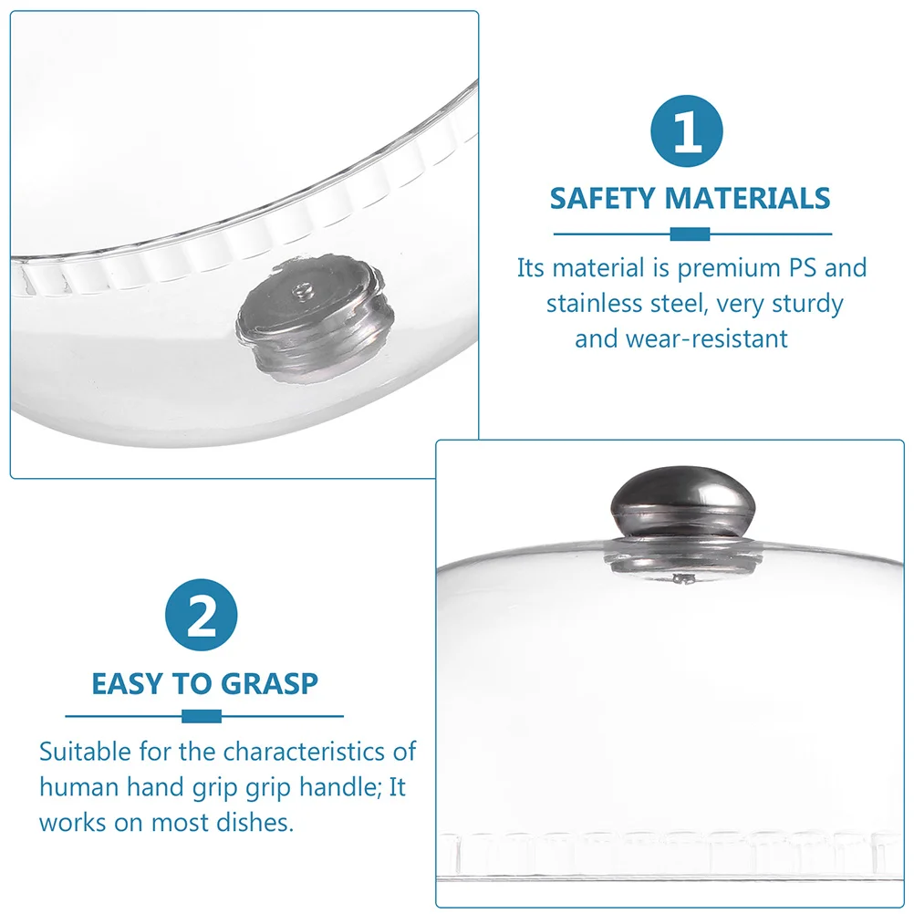 

Dessert Protective Cover 1Pcs Cake Dome Guard Safe Food Snack Cover Portable Handle Easy Application Dish Covers