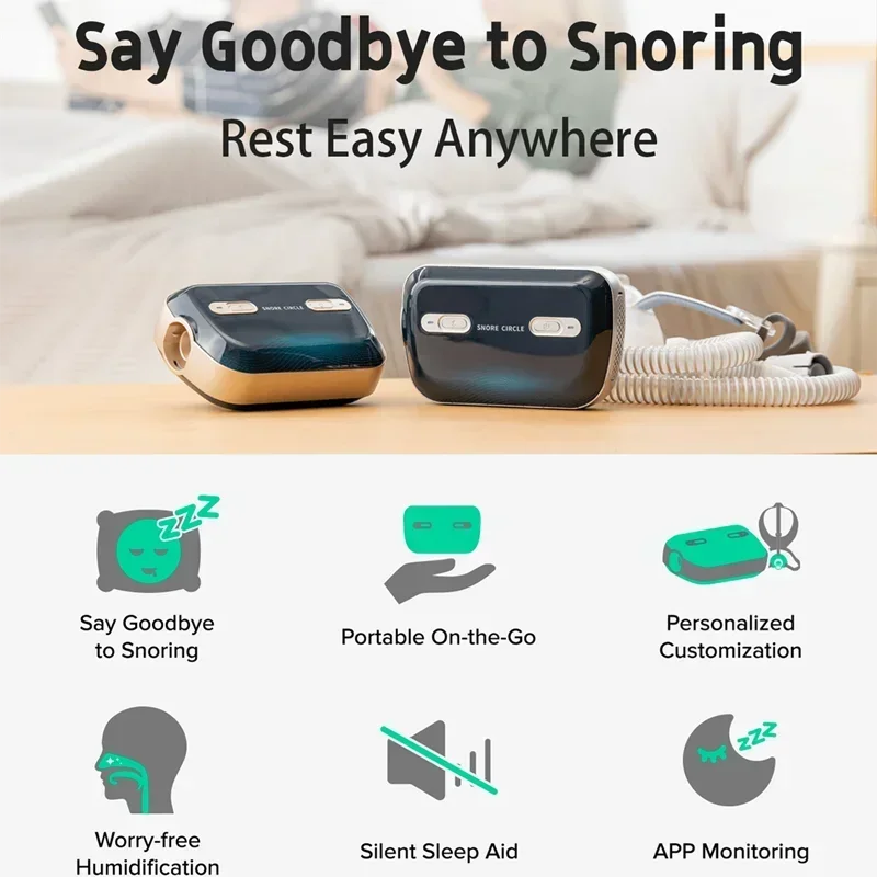 

Bluetooth Mini Stop Snoring APAP Portable Anti Snoring For Sleep Apnea Syndrome And OSA Sleep Aid With Mask