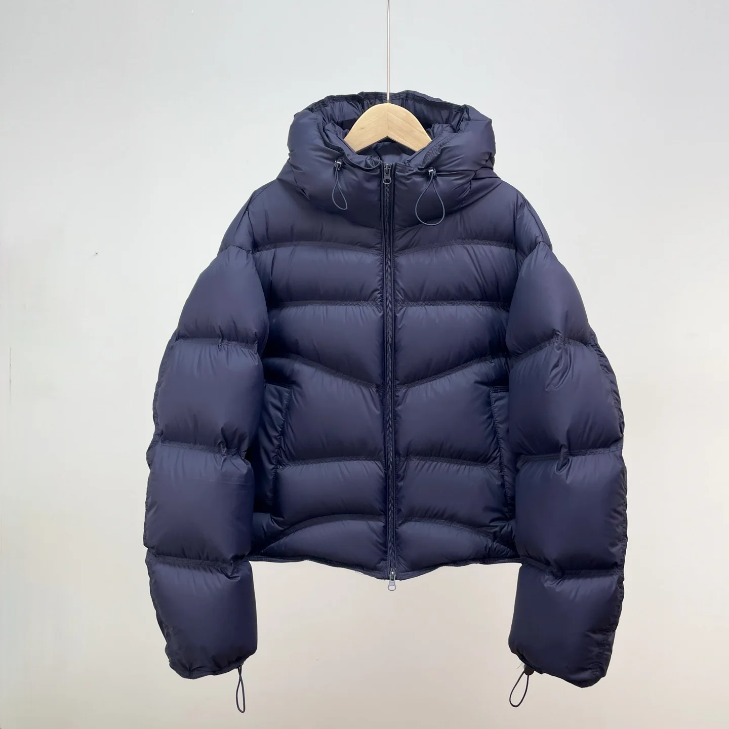 2026 겨울 신상 90% 화이트 덕 다운 재킷 푸프 웨이브 후드 다운 파카 여성용 루즈핏 다용도 코트 경량 퀼팅 재킷