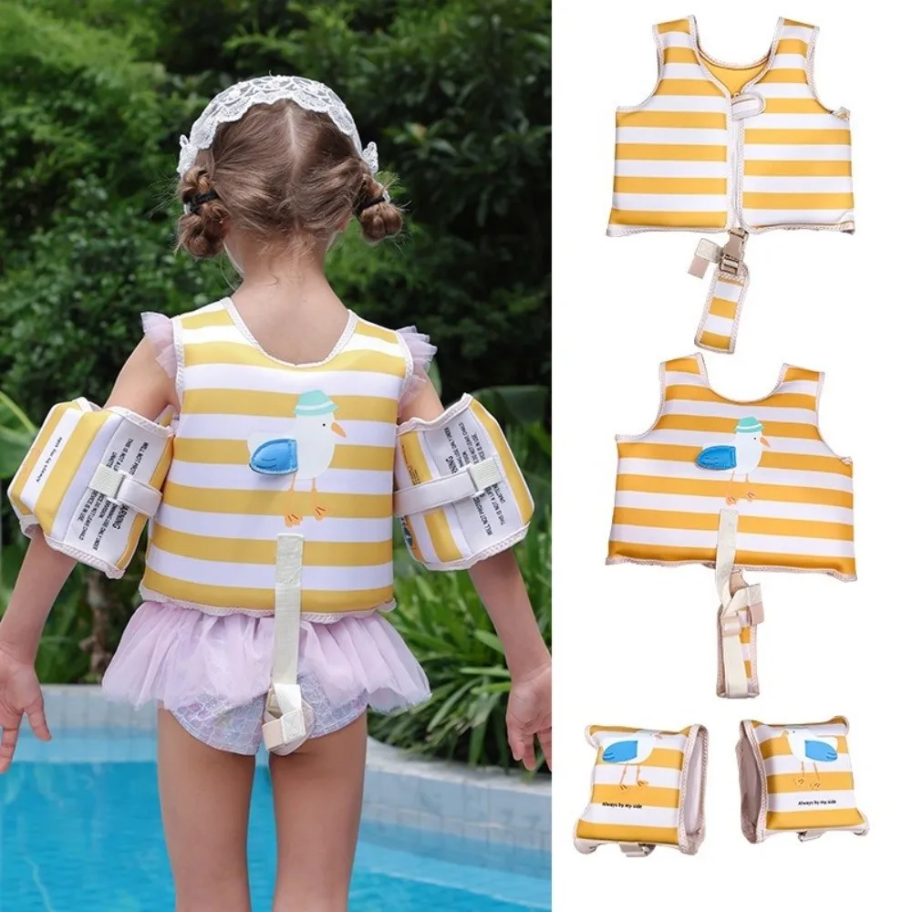 

Striped Children's Buoyancy Vest Non-Inflatable Floats Inflation-Free Swimming Vest Cartoon Lightweight Swimming Life Jacket