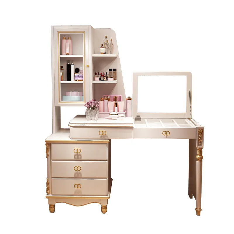 

European dresser storage cabinet integrated, bedroom, modern simplicity, light luxury dressing table