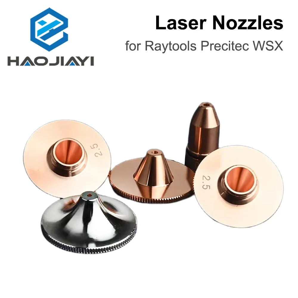 Laser Nozzle for Raytools Precitec WSX Fiber Cutting Machine 1.5 Single Double Layer Dia.28mm Caliber 0.8-6.0mm Chrome Plated