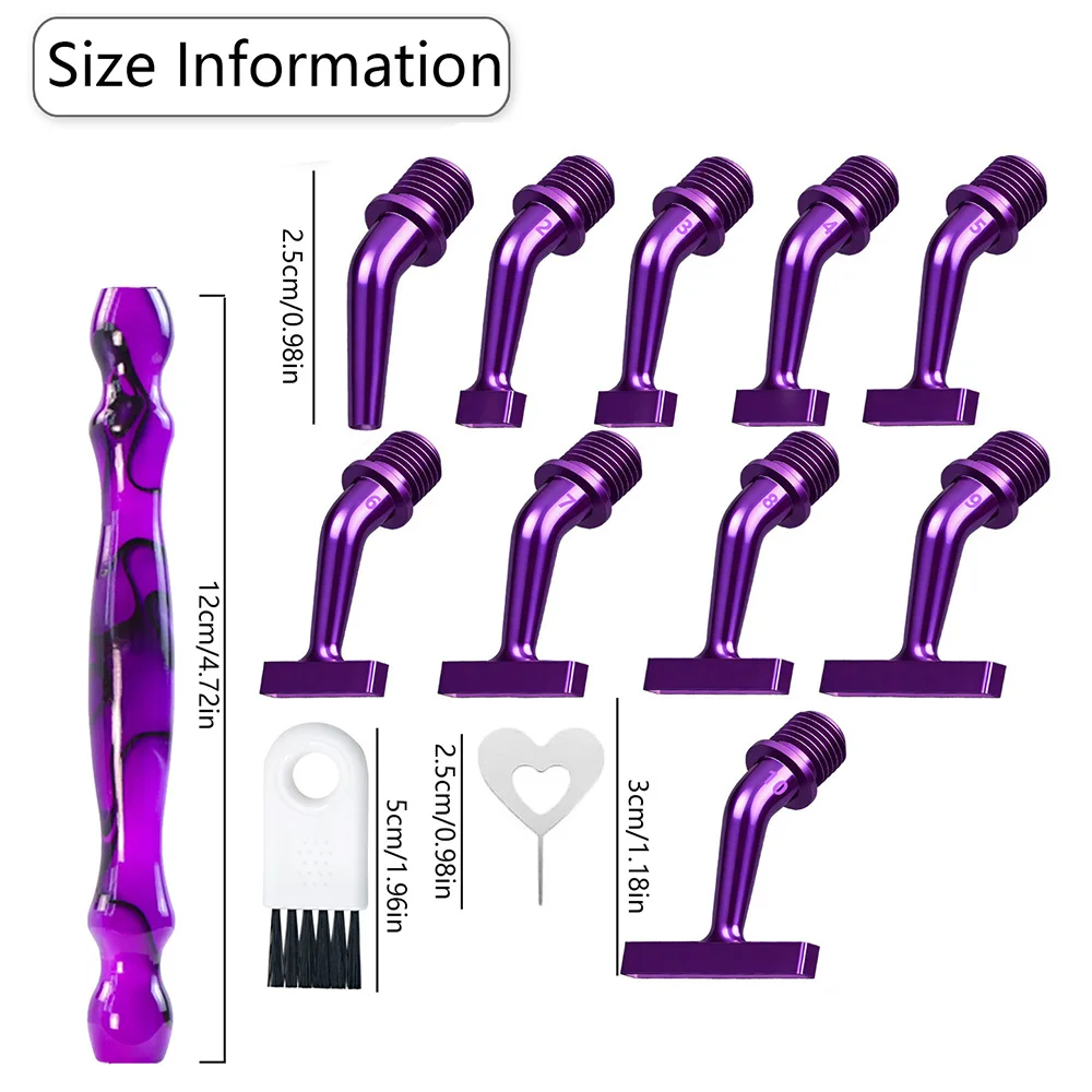 DIY Diamond Painting Pen 5D Diamond Painting Tools Point Drill Pen, Multifunctional Elbow Metal Thin Pen Tips for Diamond Art