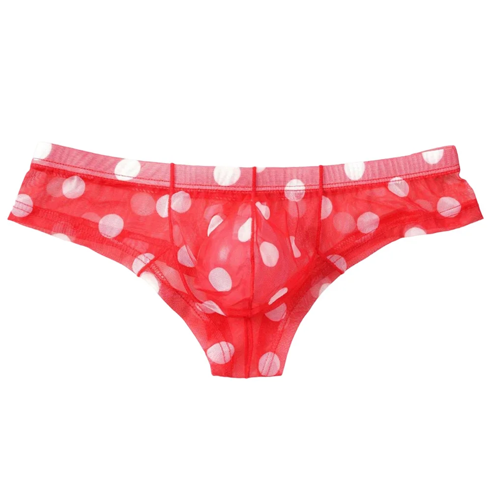 Men Sexy Transparent Mesh Underwear Brief Breathable U Convex Low Rise Underpant  Breathable U Bulge Pouch Underwear Homme