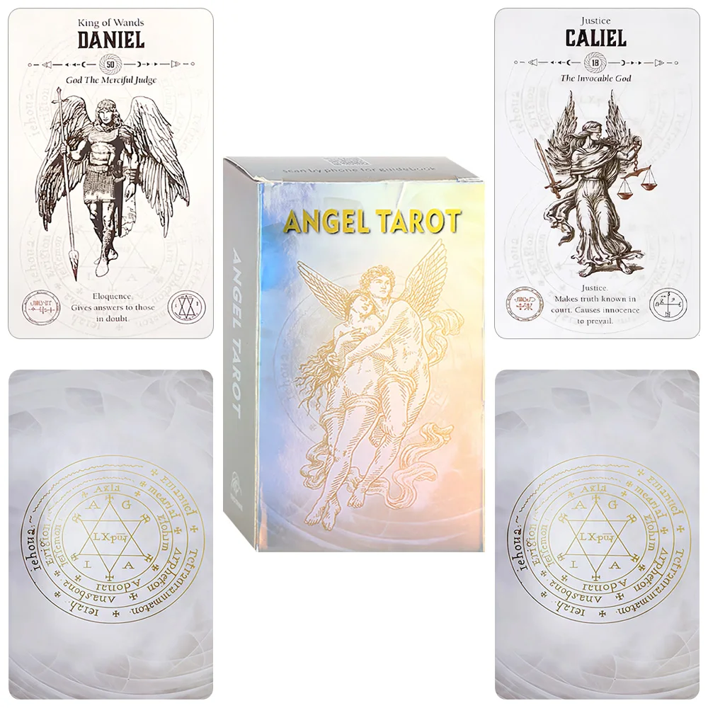 78-Card Angel Tarot Deck 10.3x6cm Mystical Divination Cards FortuneTelling Deck Prophecy Board Game Cards Party Entertainment