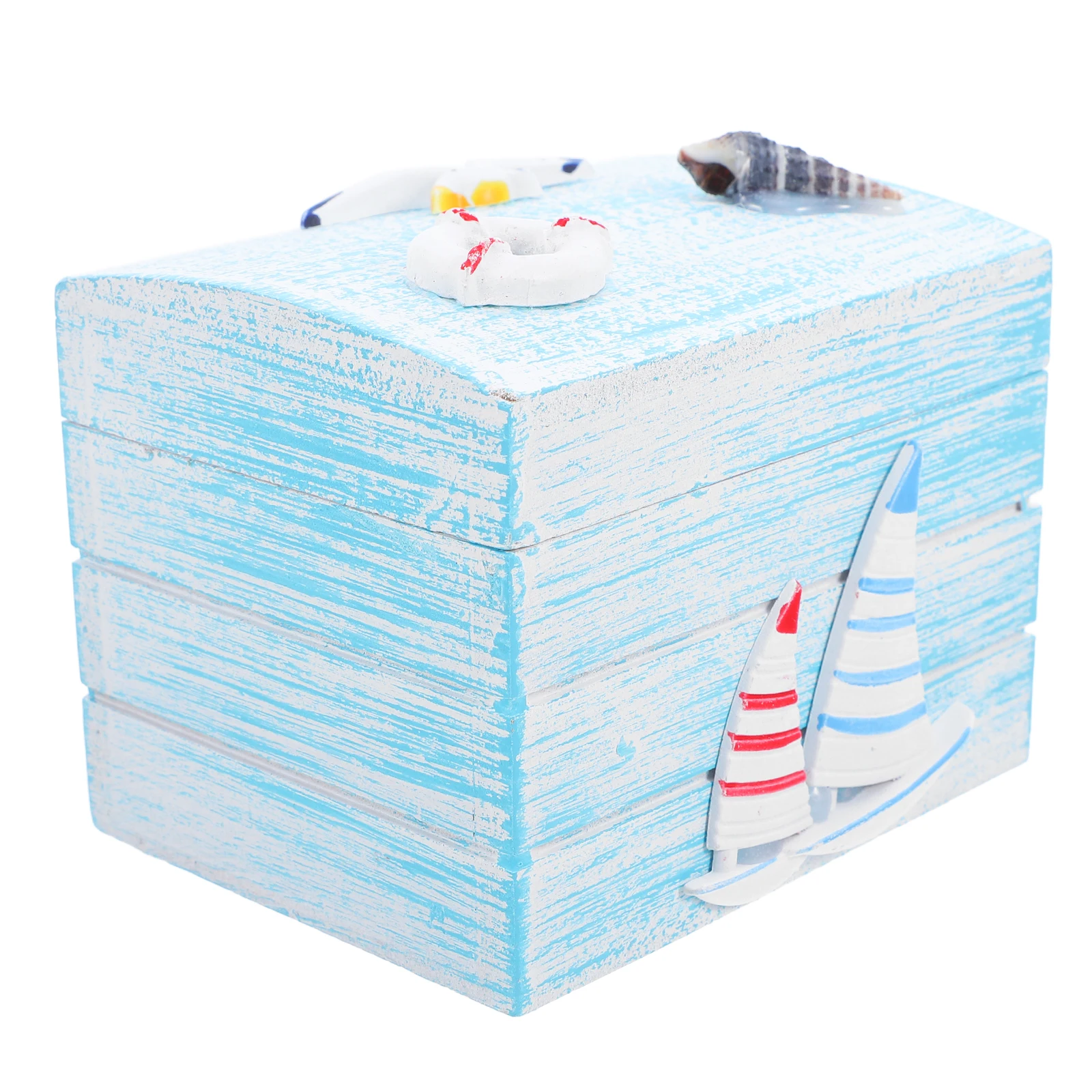 

Ocean Style Storage Wooden Small Bedroom Decor Aesthetic Retro Home Decorative Box Ocean Themed Wooden Box Storage Chest File