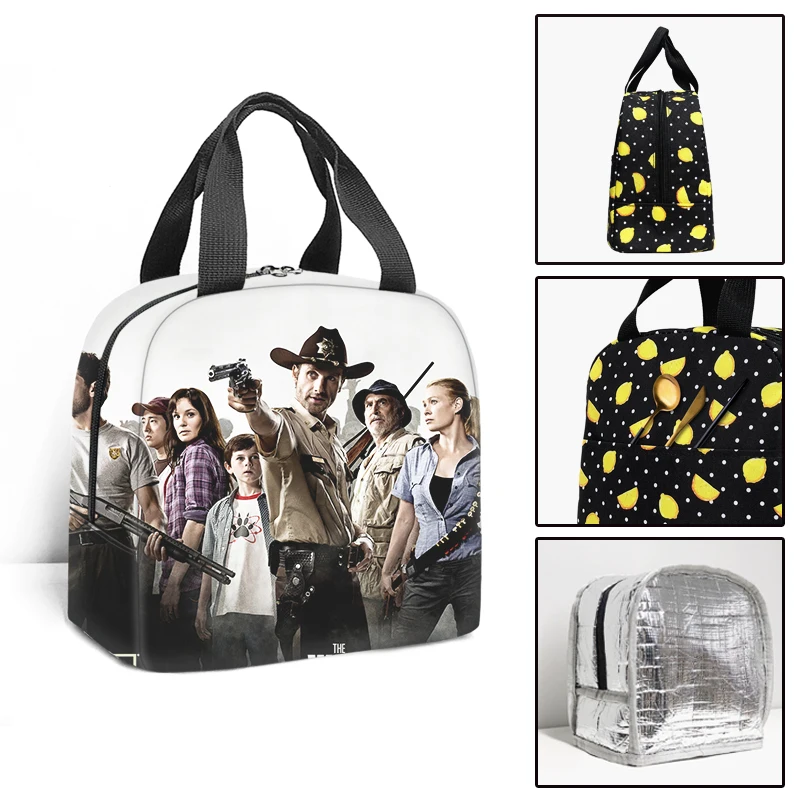 

Youthful The Walking Dead 3D Print Insulated Portable Handbags Ice Bags Student Work Lunchbox Thermal insulation Food Lunch Bag