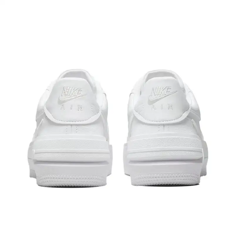 Nike Air Force 1 PLT.AF.oRM Triple White Low Cut Casual Wear Resistant Anti Slip Bequeme Boardschuhe Damen Weiß