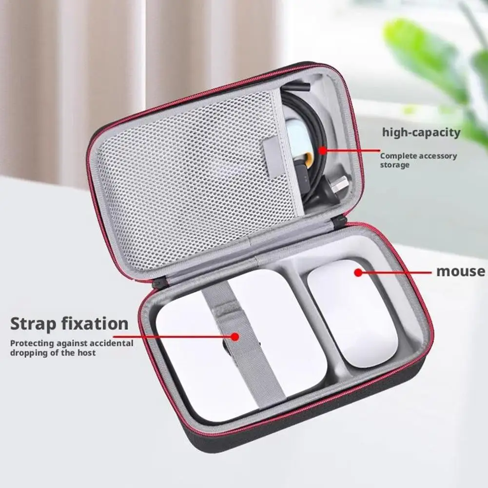 Suitable For Mac Mini M4 Storage Bag Portable Nylon Computer Storage Bag Travel Handle Bag Waterproof Pocket