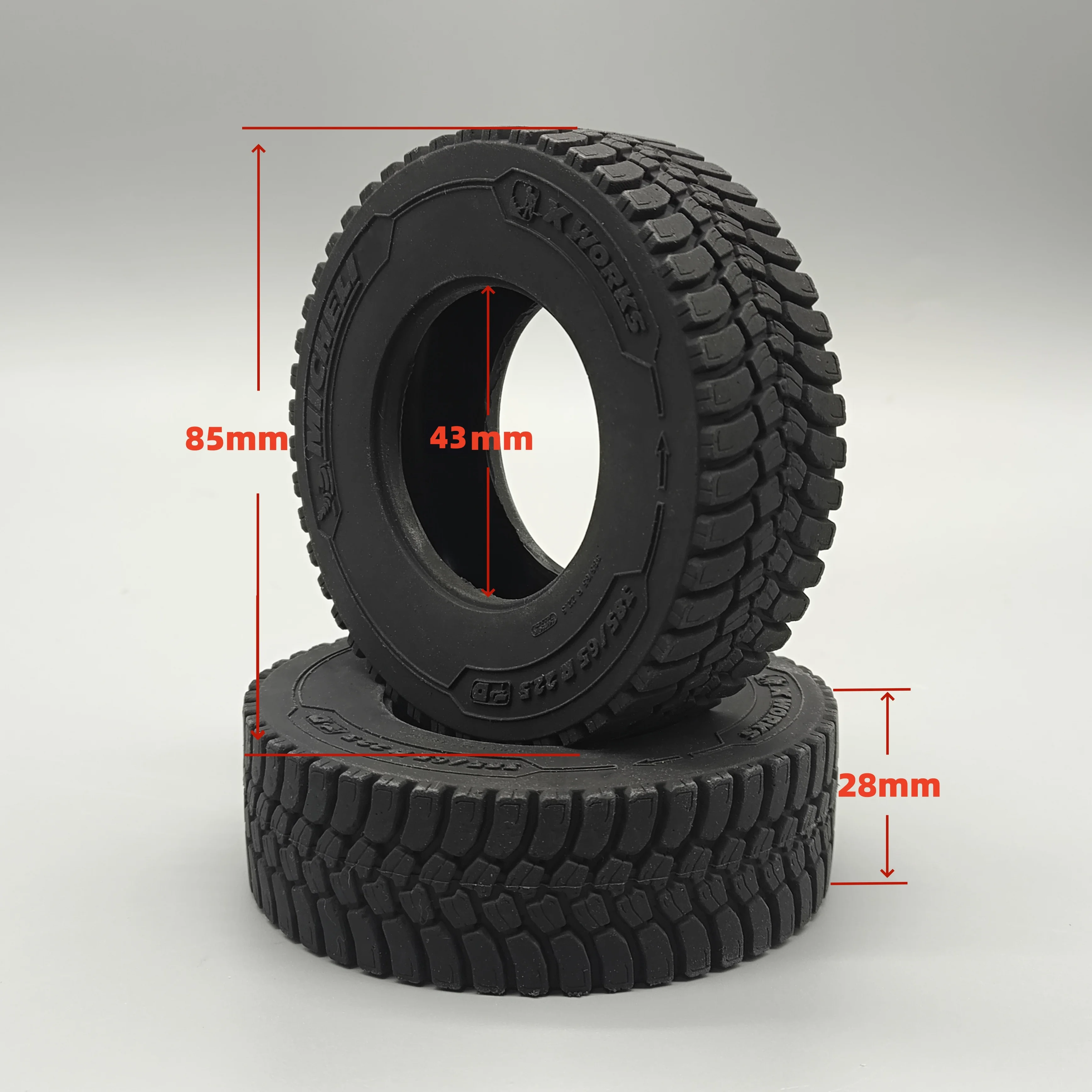 2.2 Pneus en caoutchouc de pouce avec insert en mousse pour 1/10 voiture RC