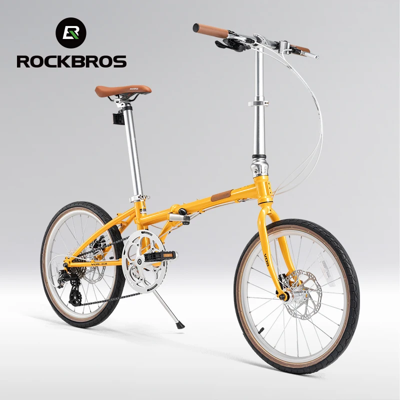 ROCKBROS VDS 20inch Folding Bike With Shimano RD-M310 8-speed Men Women Students Portable Disc Brake Folding Bicycle Two-Wheel