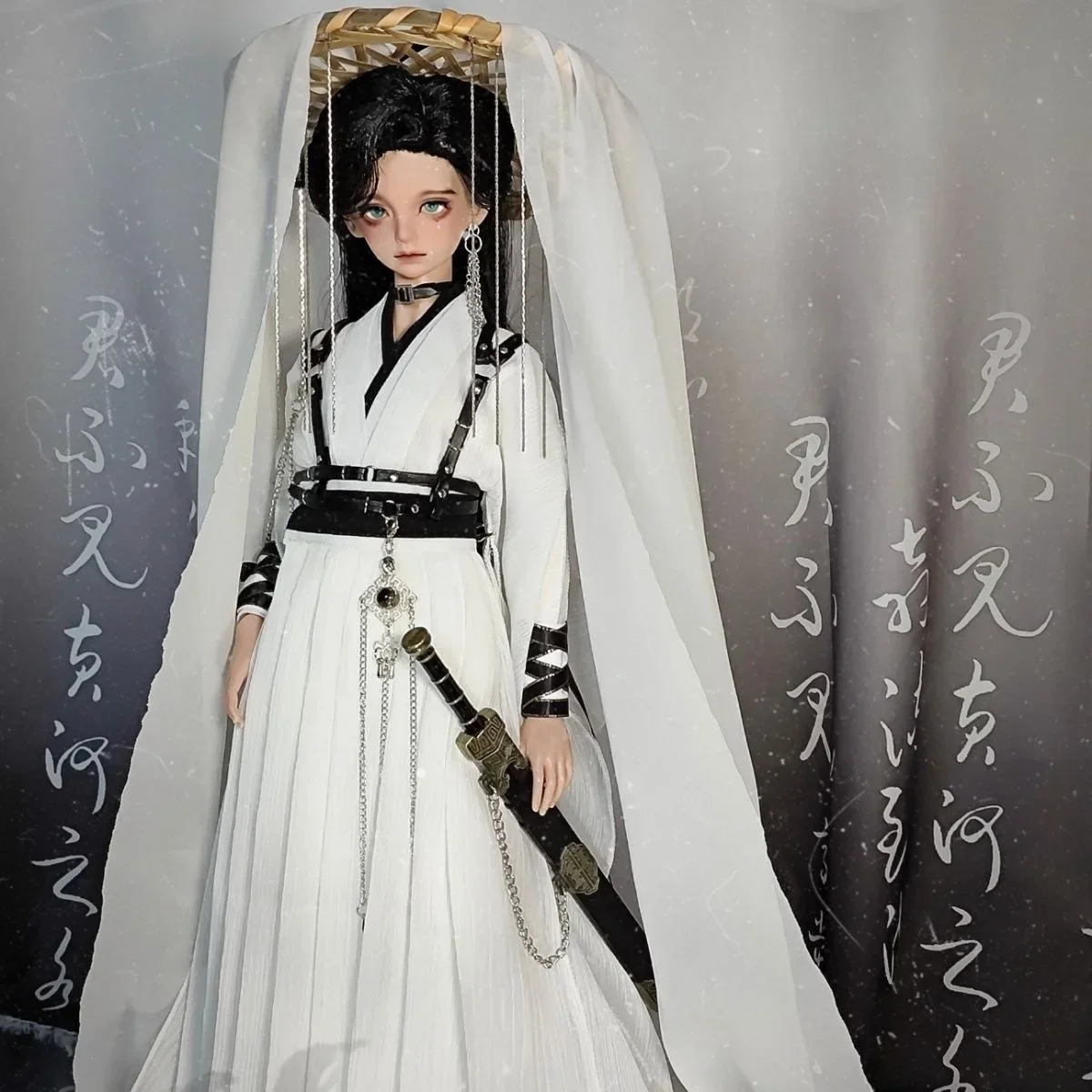 

BJD Doll Clothes, 1/4 1/3 White Dress, With New Hanfu, Original Hero Costume