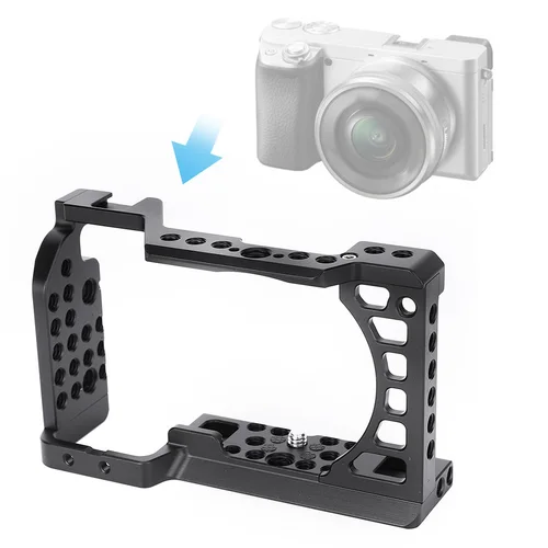 Imagen 1 del producto Jaula de cámara de fotografía, almohadilla estable antideslizante, alta capacidad de rodamiento, Buena compatibilidad para Sony A6000