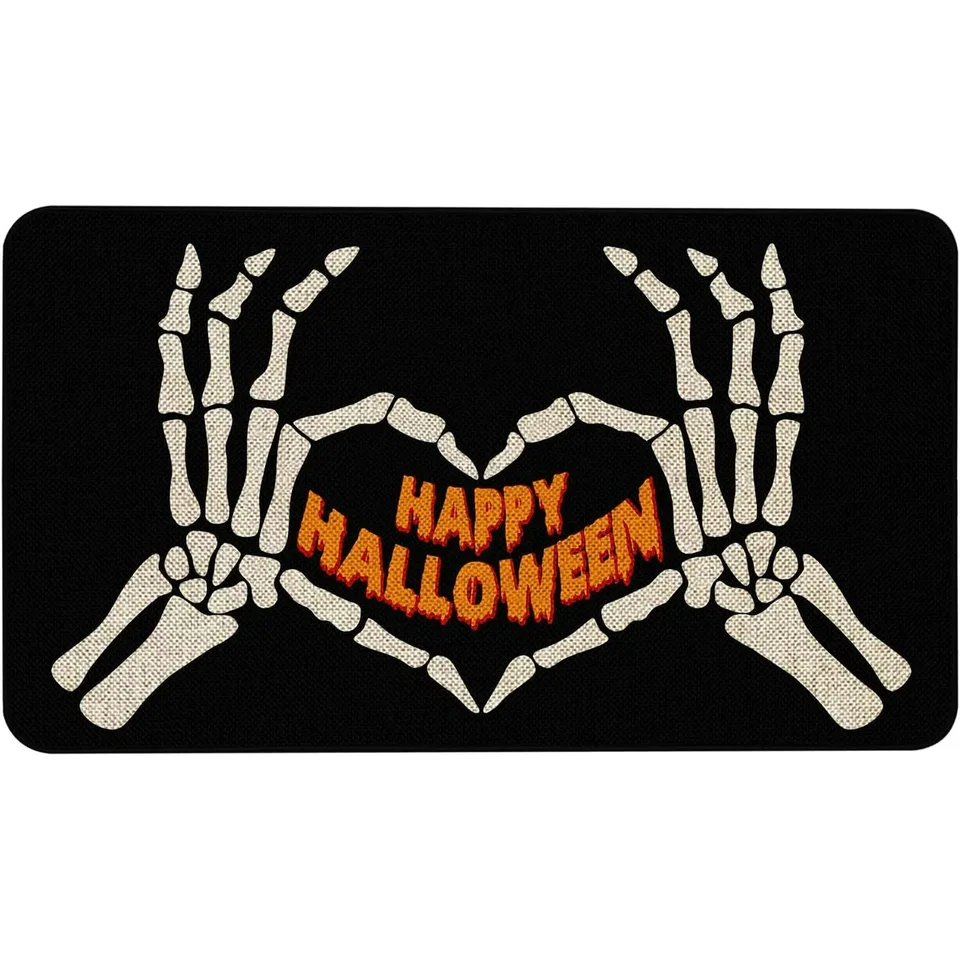 Skull Doormat Funny Halloween Skull Welcome Door Mat,Living Room Kitchen Floor Mat Home Halloween Indoor Outdoor Decoration, image 10
