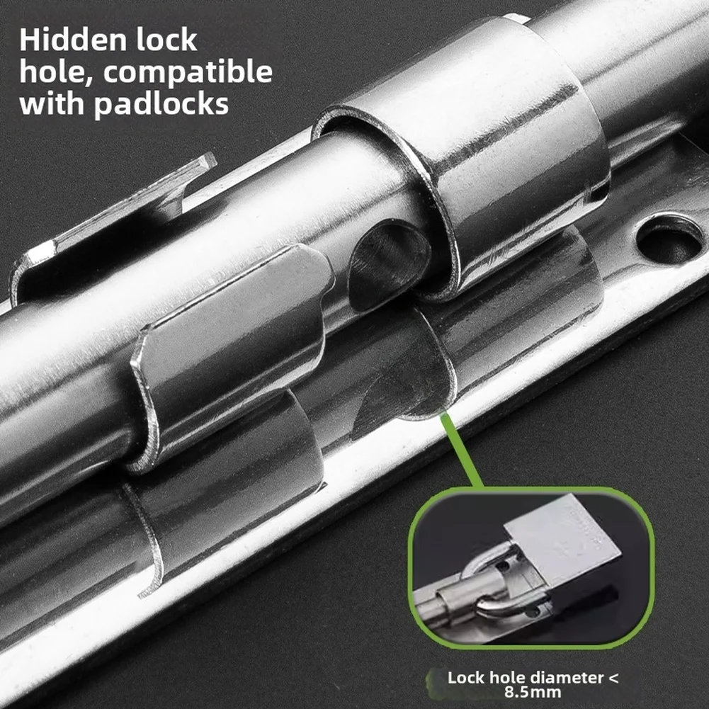 Gate Bolt Lock Solid Gate Bolt Home Entry Security Solid Construction Bolt Padlock Compatible Secure Locking Mechanism