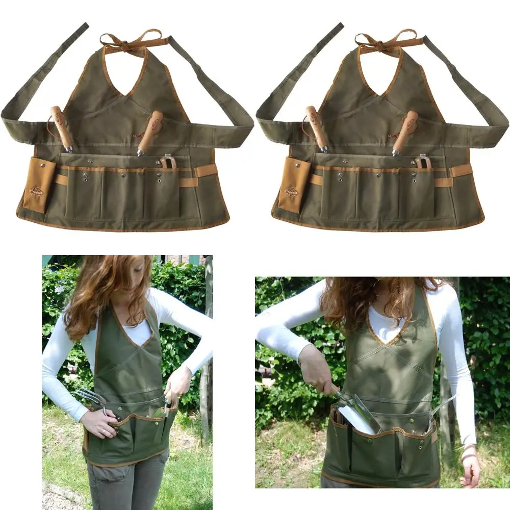 

Unisex Olive Green Adult Gardening Apron, One Size US, by Esschert Design