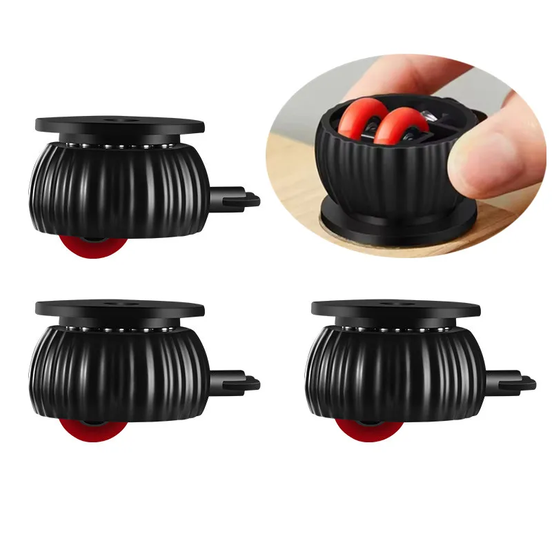 4 Teile/satz 360 °   Rotation Mute Möbelrollen Räder Tragendes Universalrad Selbstklebende Lenkrolle für Schrank