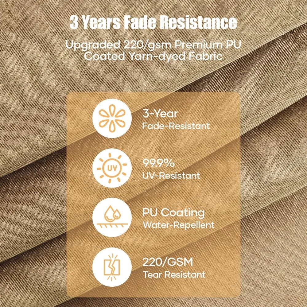 10ft Offset Patio Umbrella with Base Included, Hanging Cantilever Patio Outdoor Market Umbrella UPF50+ UV Protection.