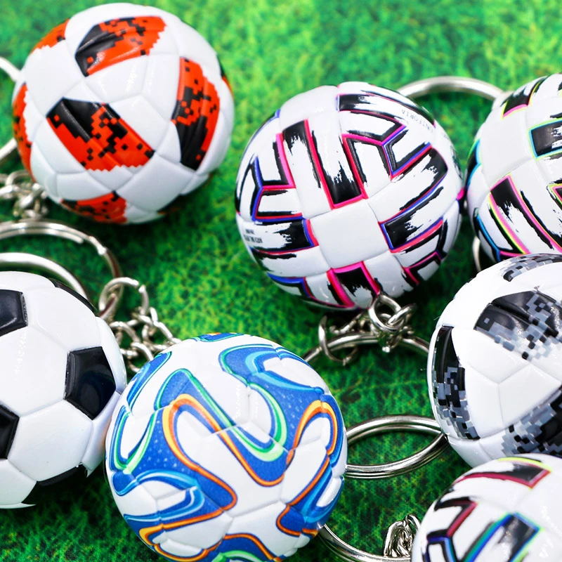 PU Leather Football Souvenir Key Chain Men Women Soccer Fans Keychain Pendant Key Ring Gift Bag Charms Accessories