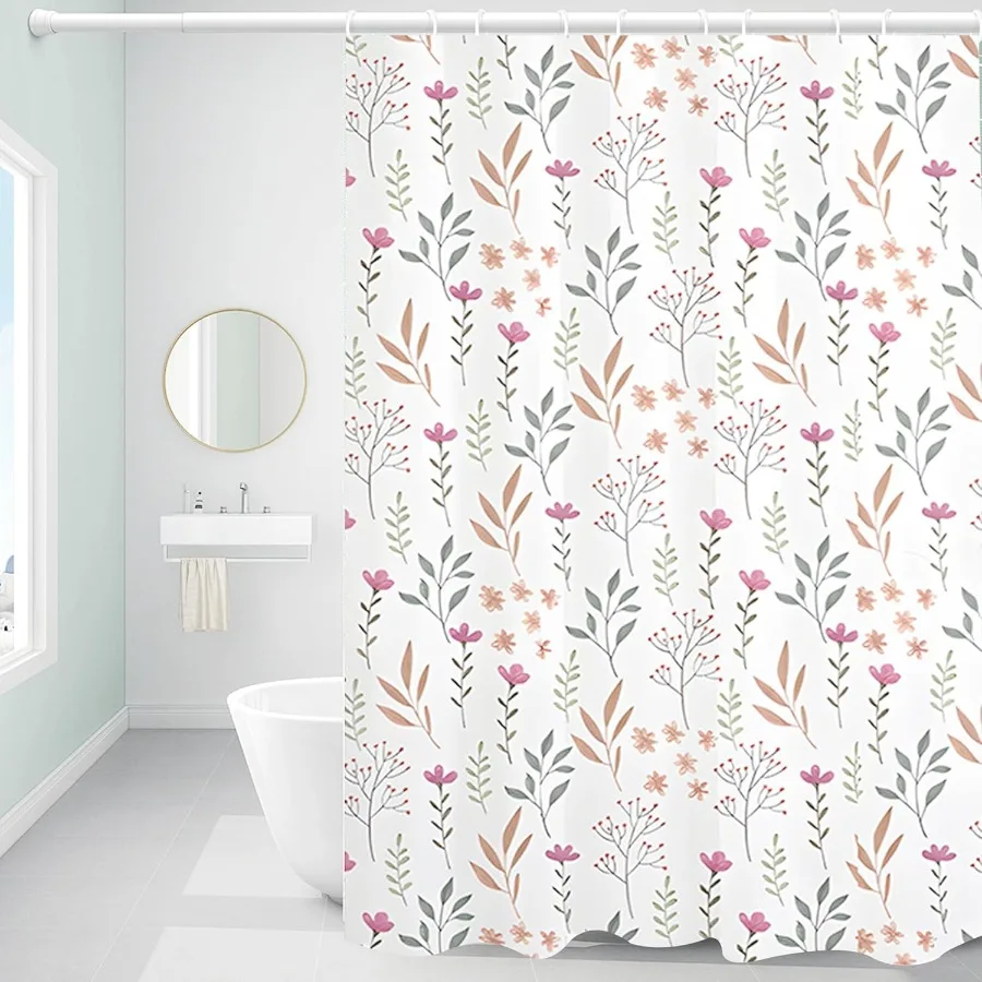 

Пластиковая занавеска для душа Премиум EVA 6G Занавеска для душа со свежим цветком Шторы для душа для ванной комнаты с 3 магнитными грузами и