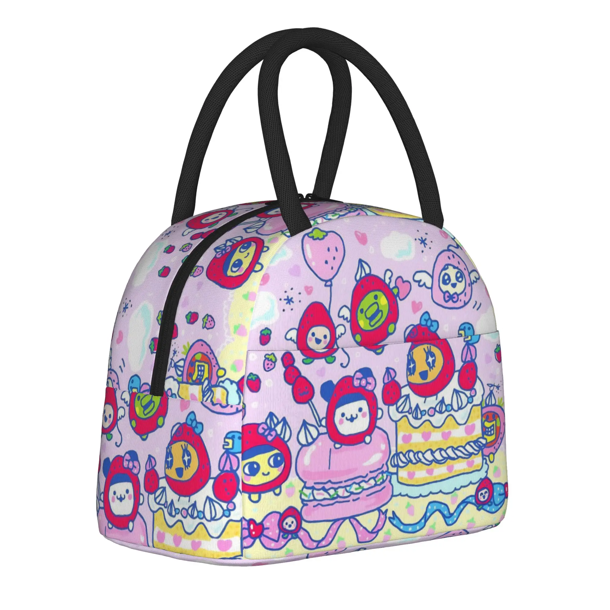 

Термосумки для обедов с изображением мультяшных тамагочи, многоразовые, портативные контейнеры для еды, ланч-боксы для мужчин, женщин, школы