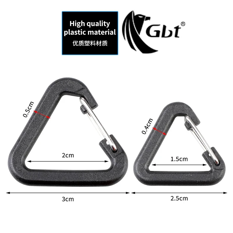 Outdoor Plastic Triangle Mountaineering Buckle Keychain Backpack Decorative Buckle