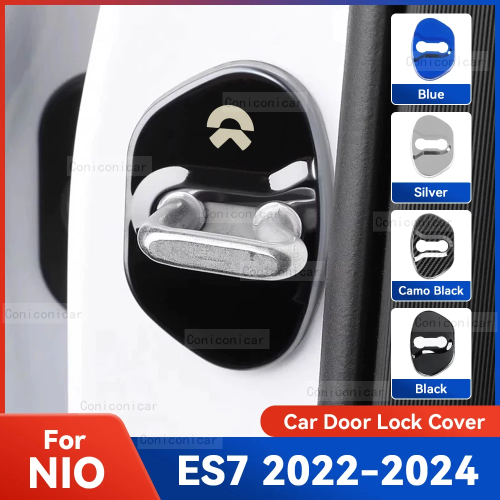 

Auto Car Door Lock Protect Cover Emblems Case Stainless Steel Decoration For NIO ES7 2023 2024 Protection Accessories