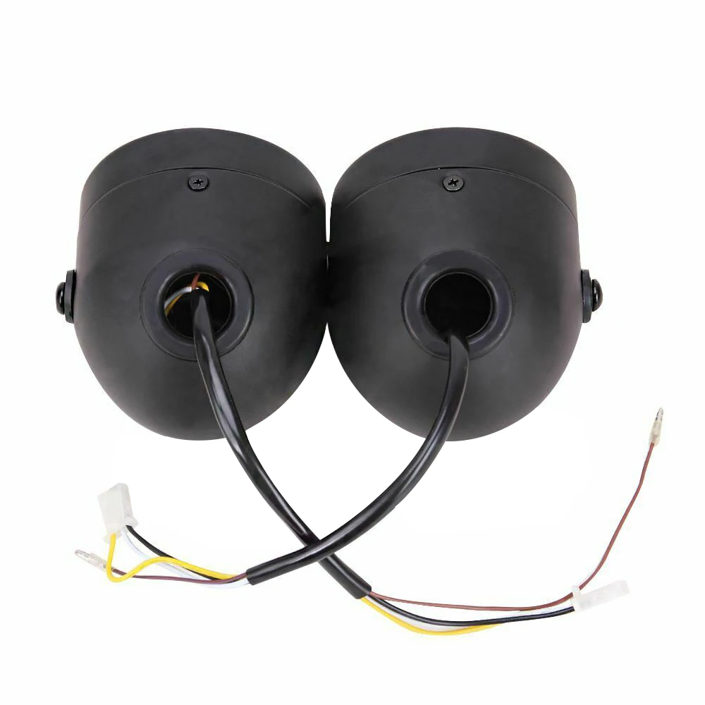 High Quality 2pcs Twin Headlight W/ Bracket for  Dual Sport Moto Street Fighter Black