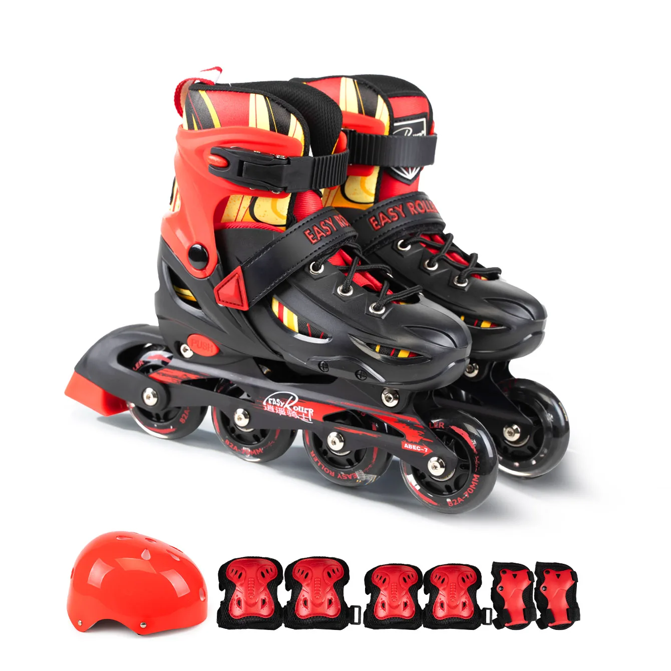 Easy Star Sports Wind 1 set high-end comfort full surround PU in-line dazzling full flash roller skates Beginners safety adjusta