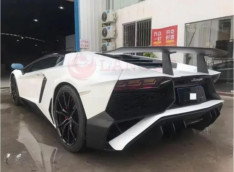 SV GT STYLE REAL CARBON FIBER REAR WING TRUNK LIP SPOILER FOR Lamborghini Aventador LP700 LP720 LP740 LP750