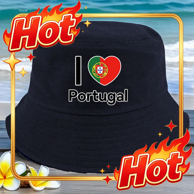 Custom Hat A Bucket Hat With A I Love Portugal