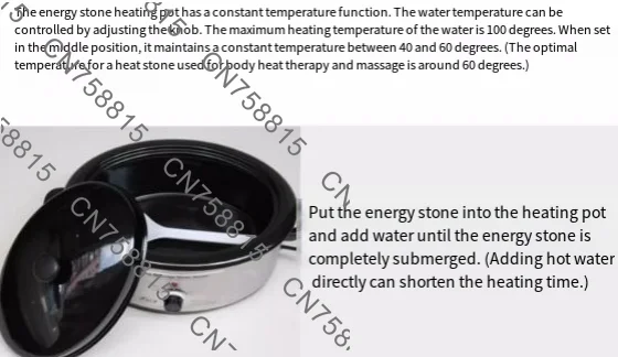 

health volcanic massage stone heating pot，SPA energy stone heating pot