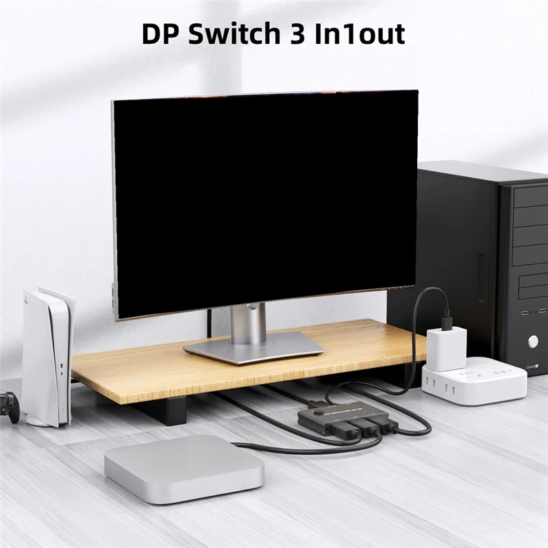 

A31R-DP Switcher With Three Inputs And One Output For Computer Screen 8K@30Hz HD Splitter DP1.4 Switcher