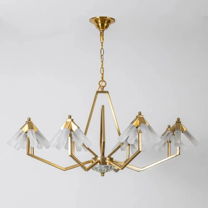 

Персонализированный хрустальный подвесной светильник для спальни в американском стиле, роскошный минималистичный постмодернистский светильник для гостиной и столовой