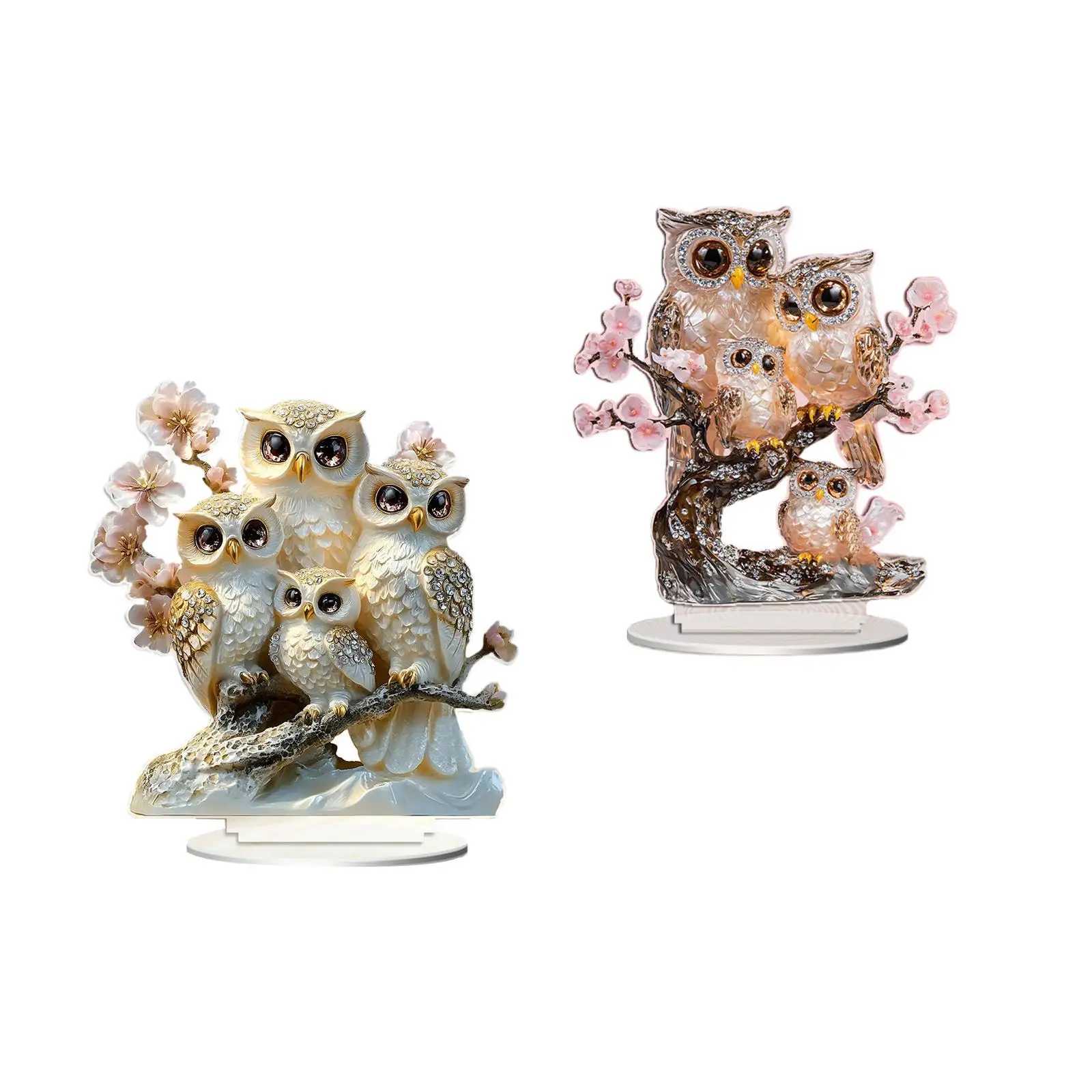 

2D Owl Acrylic Sign Waterproof Decorative Plaque for Bedroom Bookshelf Home