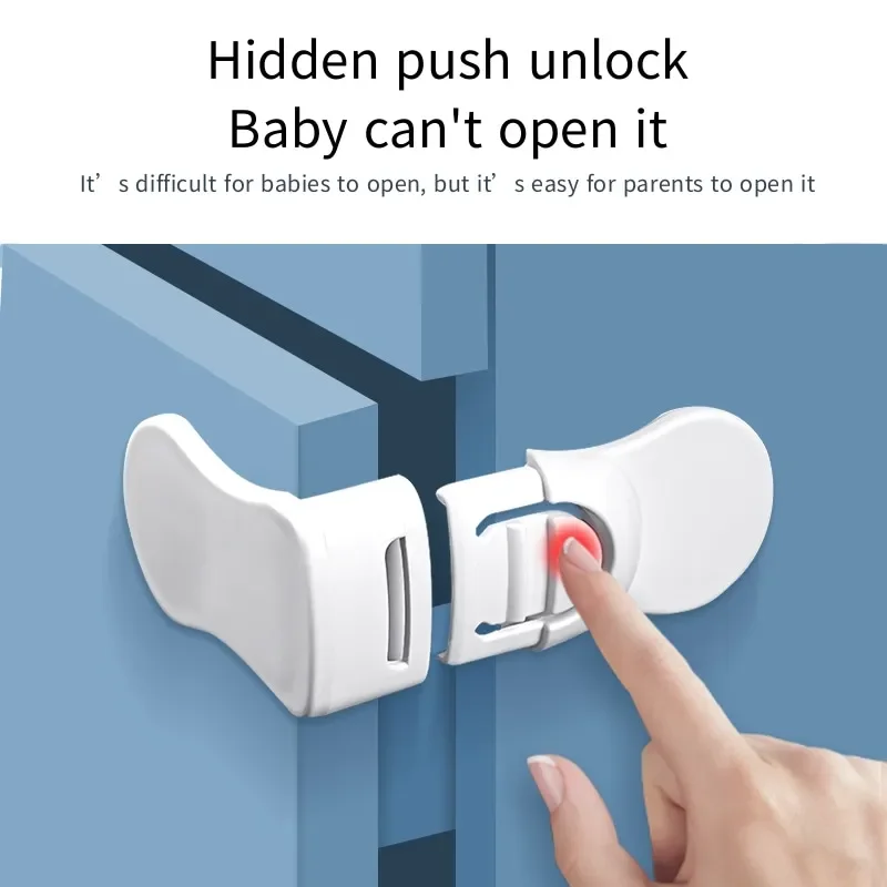 5 ชิ้นล็อคลิ้นชักนิรภัยเด็กป้องกันการหนีบมือตู้ล็อคเกอร์ตู้เย็นตู้เสื้อผ้าป้องกันเด็กปลอดภัยล็อคหัวเข็มขัด