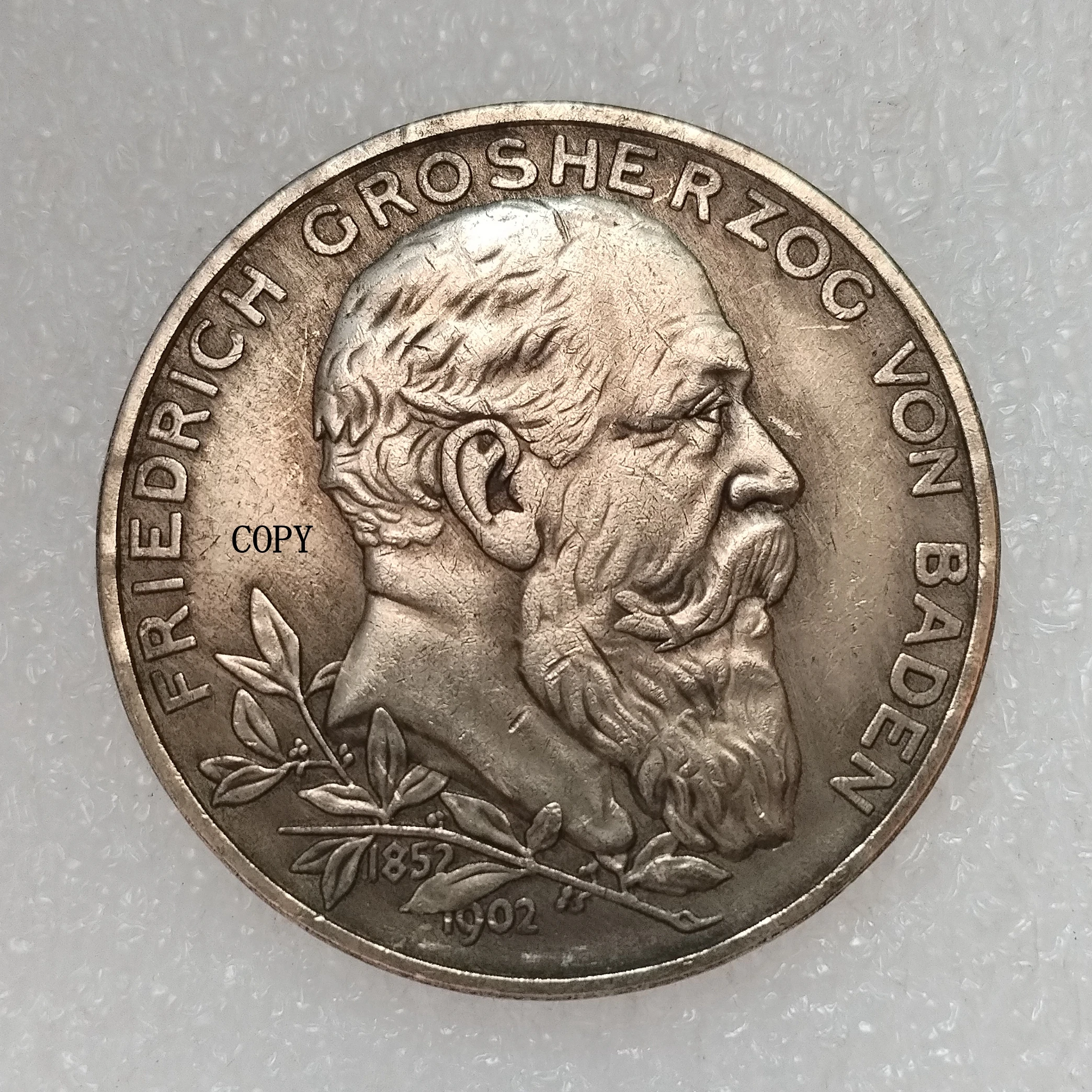 DE(56)5 Mark 1902 Silver Plated Copy Coin