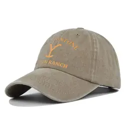 Yellowstone Dutton Ranch Baseball Cap Vintage Washed Sports Hat Distressed UV Protection Hat Unisex Snapback Hat Visors