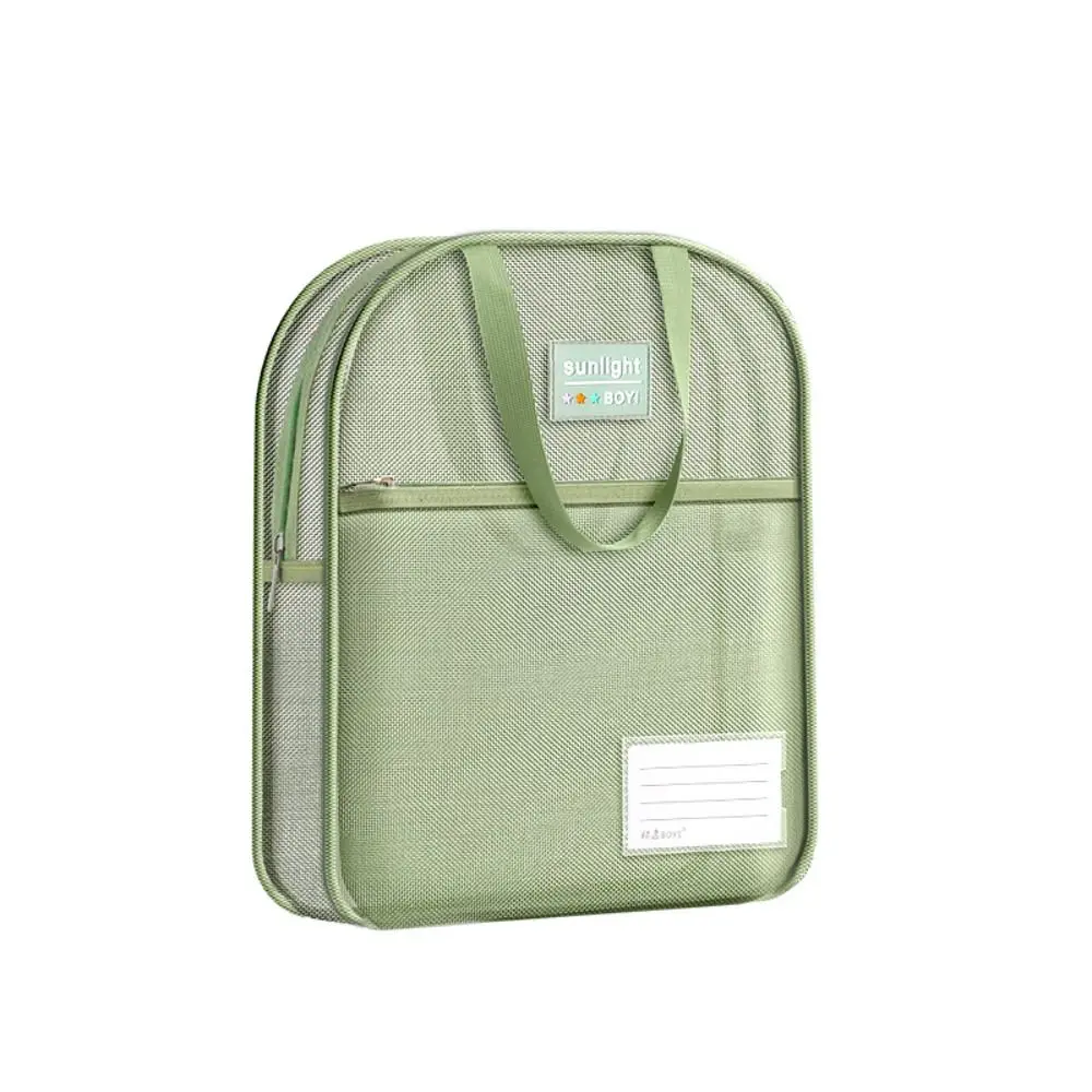 Nylon Mesh Mesh Zipper Pouch Bag Transparent Multifunctional Transparent File Bag Large Capacity Portable Data Storage Bag