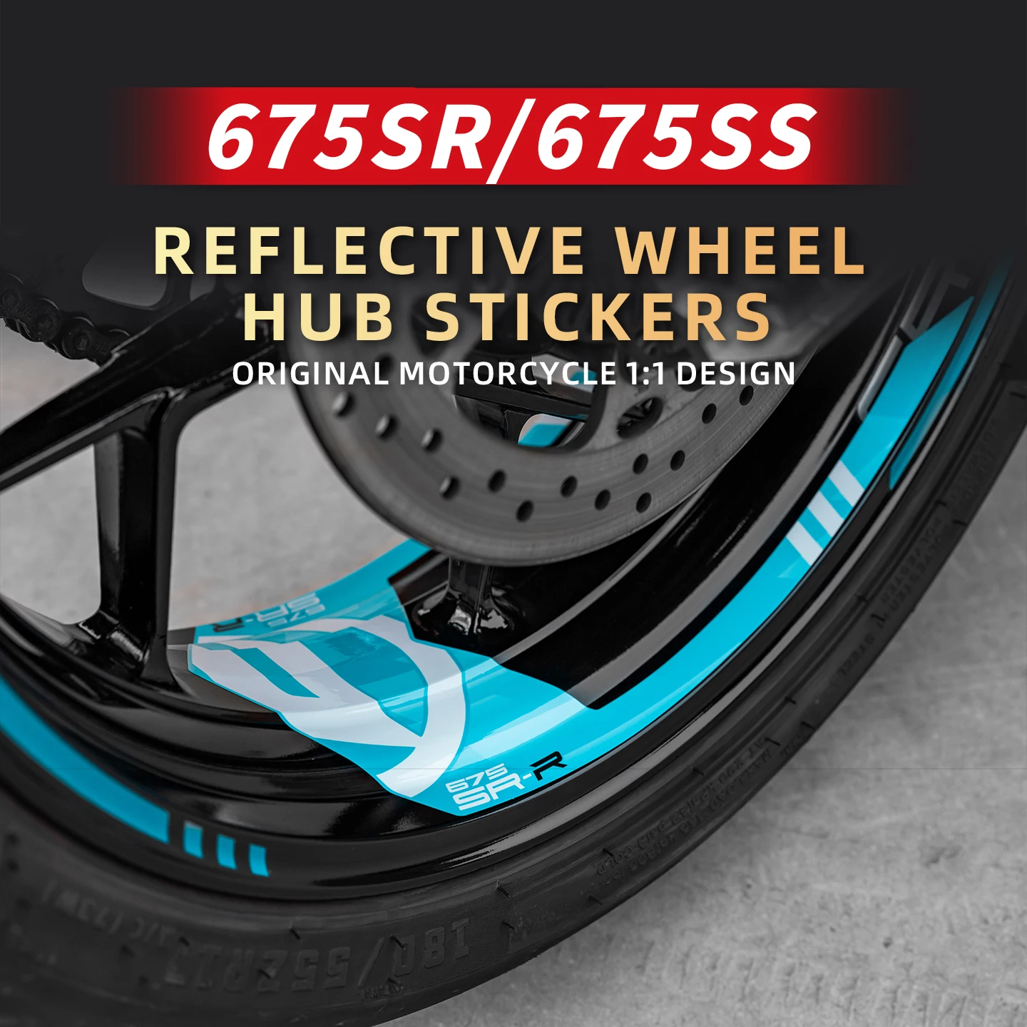 

Used For CFMOTO 675SR Motorcycle Wheel Rim Area Reflective Hub Protection Decorative Stickers Kits Can Choose Color