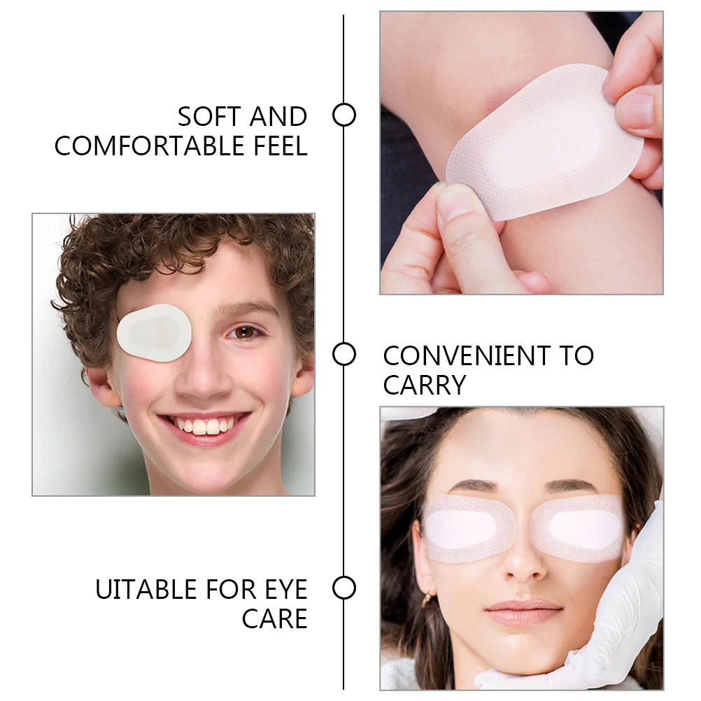 40 ชิ้น Medical Eye Patches Pad สําหรับแว่นตาผู้ใหญ่หน้ากากกาวแบบใช้แล้วทิ้งเด็กผ้าไม่ทอ Skin Care Self - กาวเด็ก