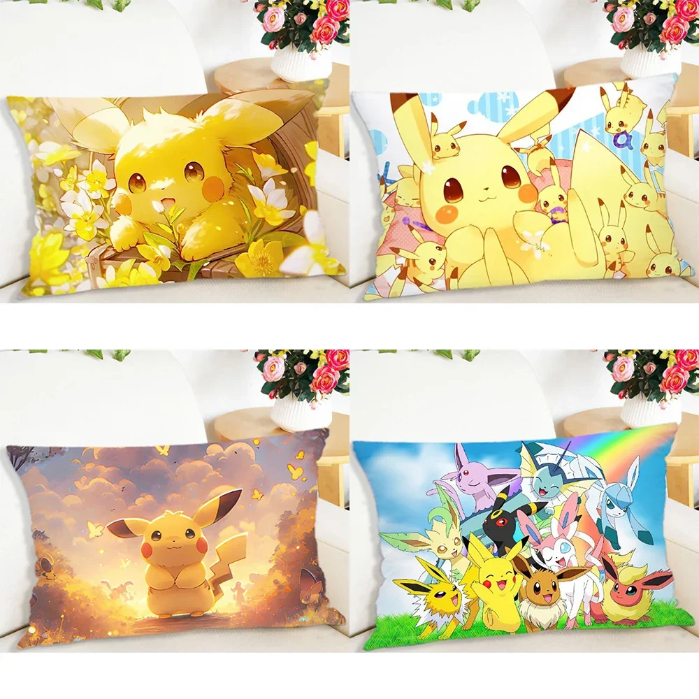 

Cute Pikachu printed pillowcase Kawaii room decoration bed sleeping pillowcase home living room sofa cushion cover