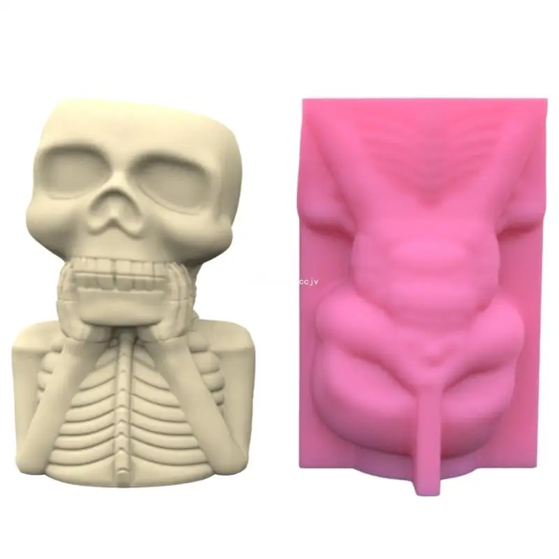 

Skull Man Gypsum Silicone Mold Diy Succulents Concrete Flower Pot Vase Plaster Cement Mold Clay Mold Holder Mold Dropship