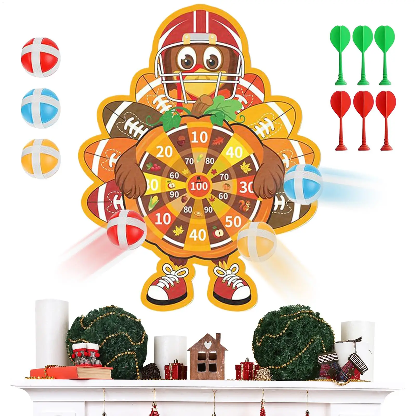

Thanksgiving Turkey Dart Target Thanksgiving Dart Board Game Cute Indoor Outdoor Thanksgiving Party Supplies Turkey Dartboard