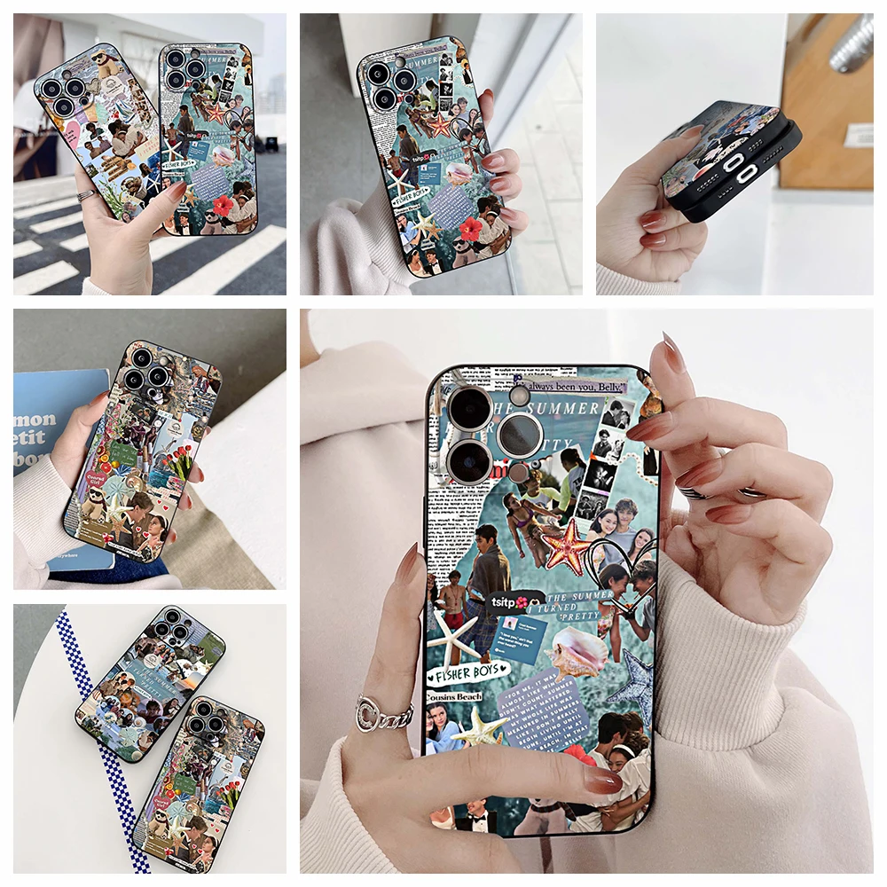 For IPhone14 The Summer I Turned Pretty Phone Case for IPhone 11 12 13 14 Pro XR XS MAX 14 Plus SE 13 Pro Iphone Black Covers