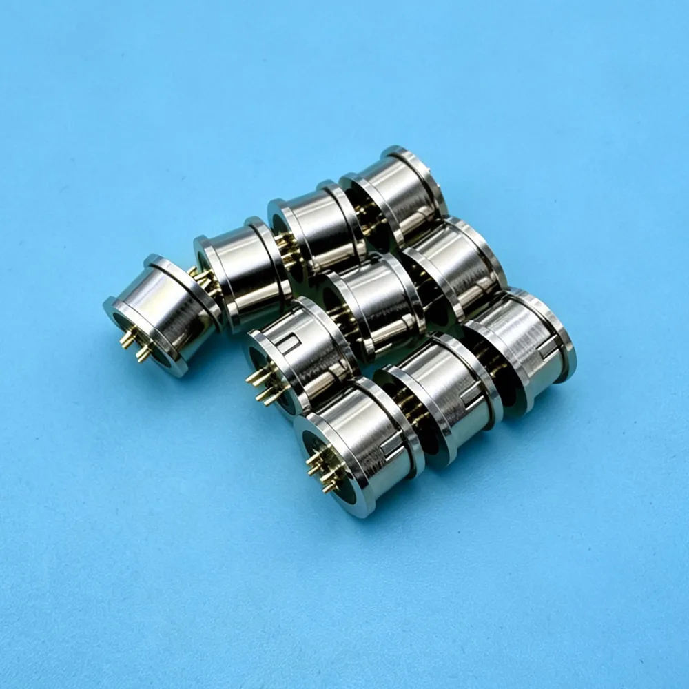 5set 4P 6Pin 5V 12V high current magnet suction spring pogo pin connector male female probe DC power charging magnetic connector