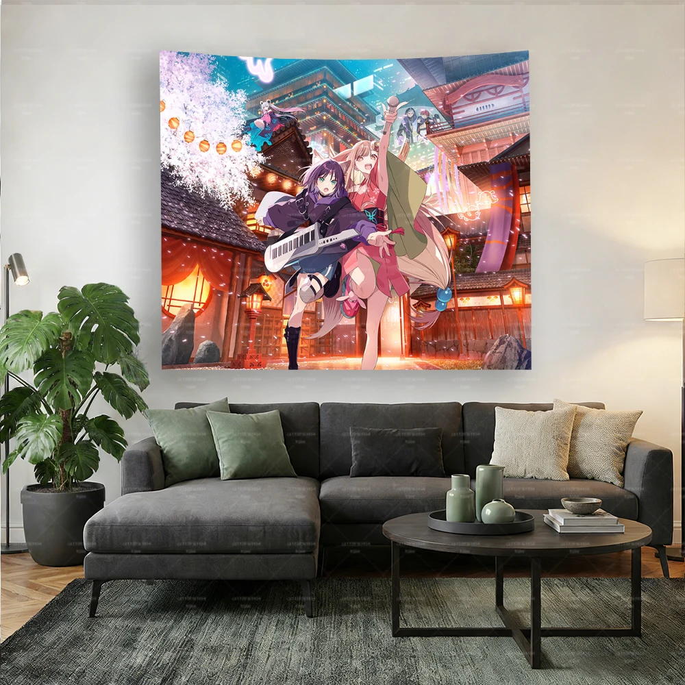 T-Touhou Project K-Kaguya Houraisan Wandteppich, Anime-Wandbehang für Schlafzimmer, Wohnzimmer, Wohnheim, ideal für Manga-Fans und Sammler