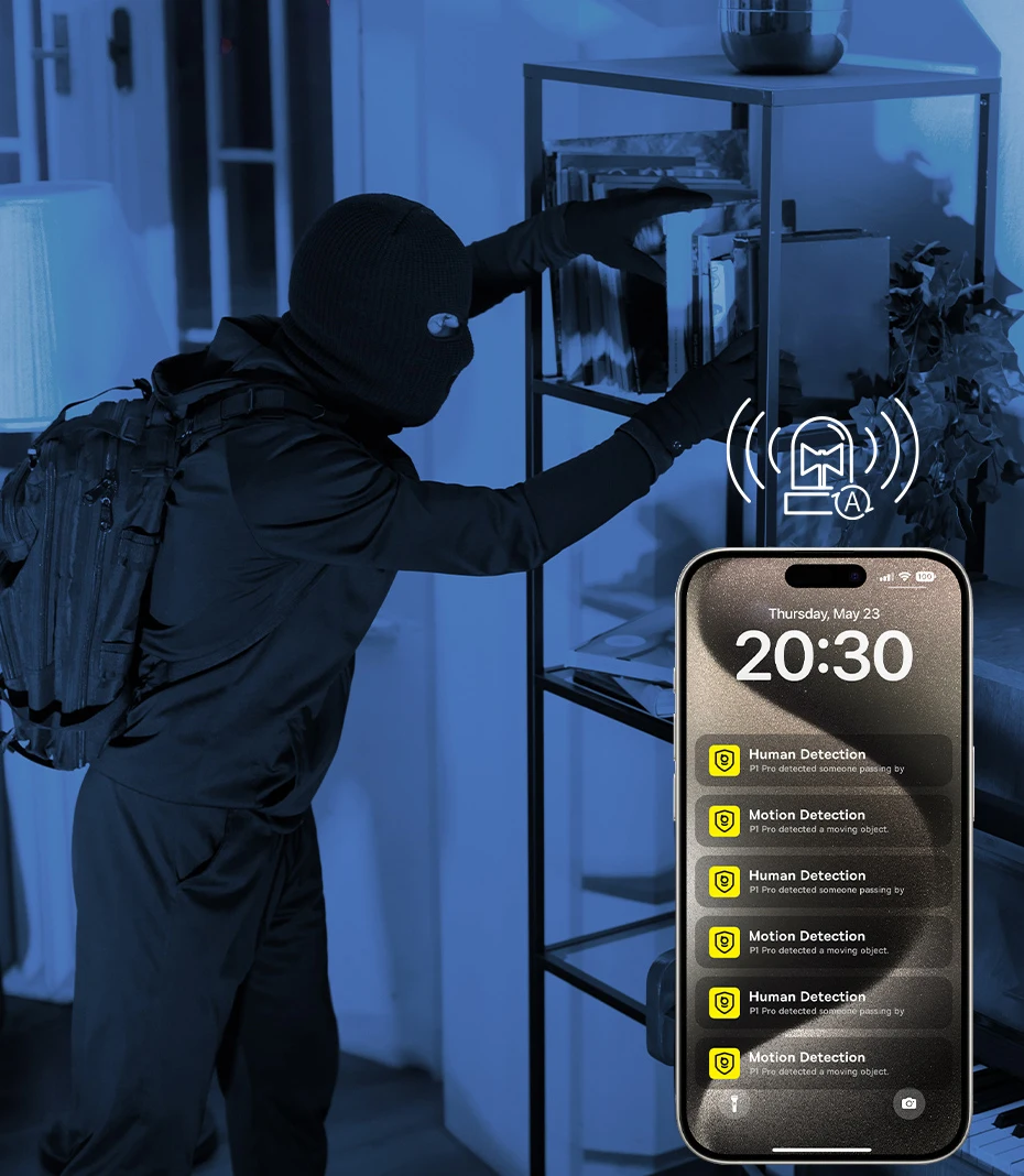 Baseus 5MP 3K WiFi IP-Kamera 2,4G/5G Wireless Indoor Sicherheitsschutz Schwenk- und Neigefunktion 8-facher Digitalzoom Mini-Kamera-Überwachungskameras – Detail 11